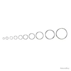 100 Anneaux Brises Nickeles Flashmer 30MM