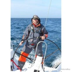 Combinaison Respirante Sakura Gros Temps V2 - Veste + Salopette Anthracite-Orange S