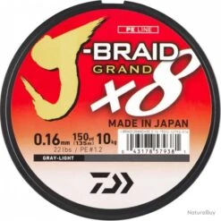 J-Braid Grand X8 270 M Gris Daiwa 20/100 / #2 / 16 Kg / 35 Lb