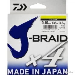 J-Braid X 4 270 M Chartreuse Tresse Daiwa Ø 10/100 / # PE 0.6 / 3.80 Kg / 9.0 Lb