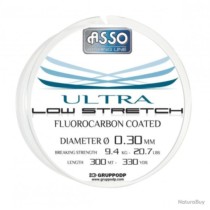 Nylon Asso Ultra Low Stretch - 300 M 50/100-20,3KG 1 Nylon Asso Ultra Low Stretch - 300 M 50/100-20,3KG